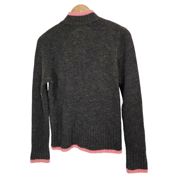 IMAR Wool Blend Sweater Sz XL Brown Zip Front Fall Fashion Layering Essential - Picture 4 of 12
